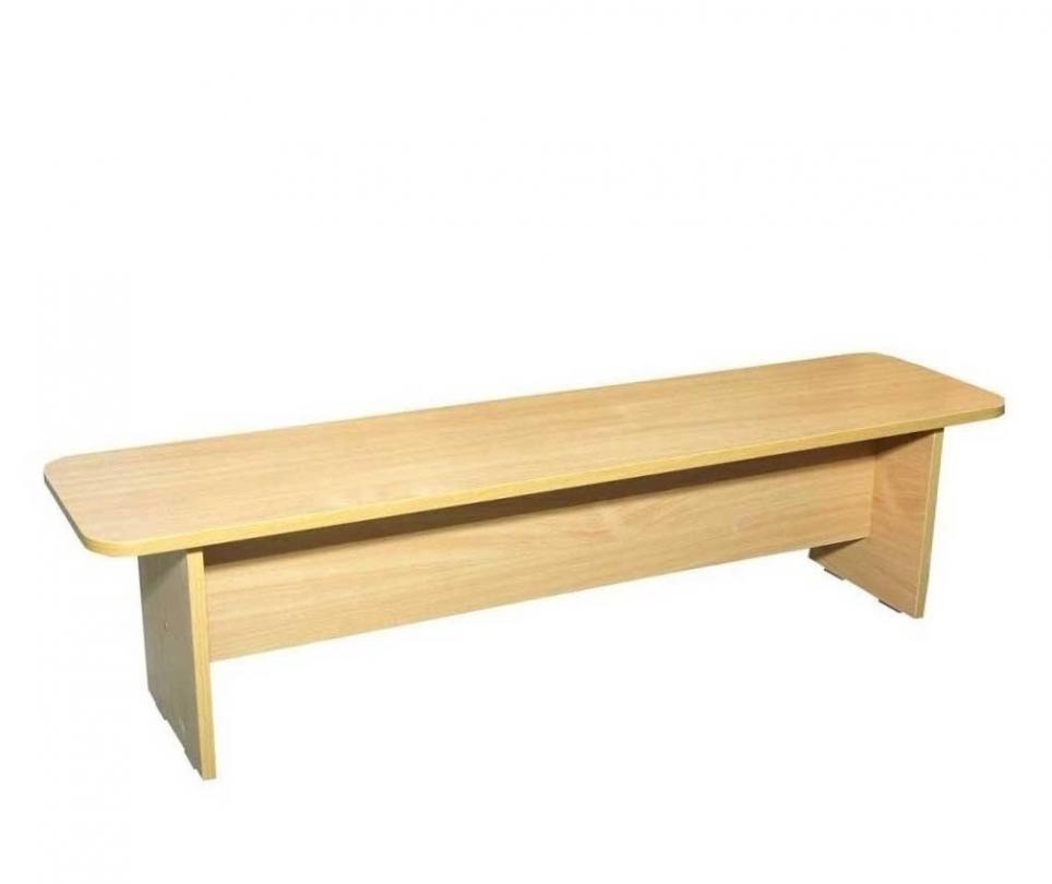 Лава дитяча для роздягальні з заокругленими кутами, з ламінованої ДСП, (ТОВ ‘’АЛМАНТ’’), 1200х300х300 мм